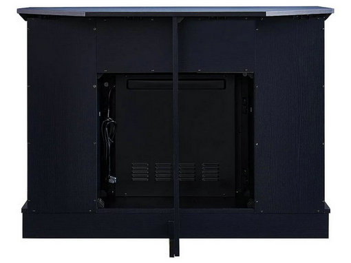 Barclay Electric Fireplace Media Cabinet in Black Oak