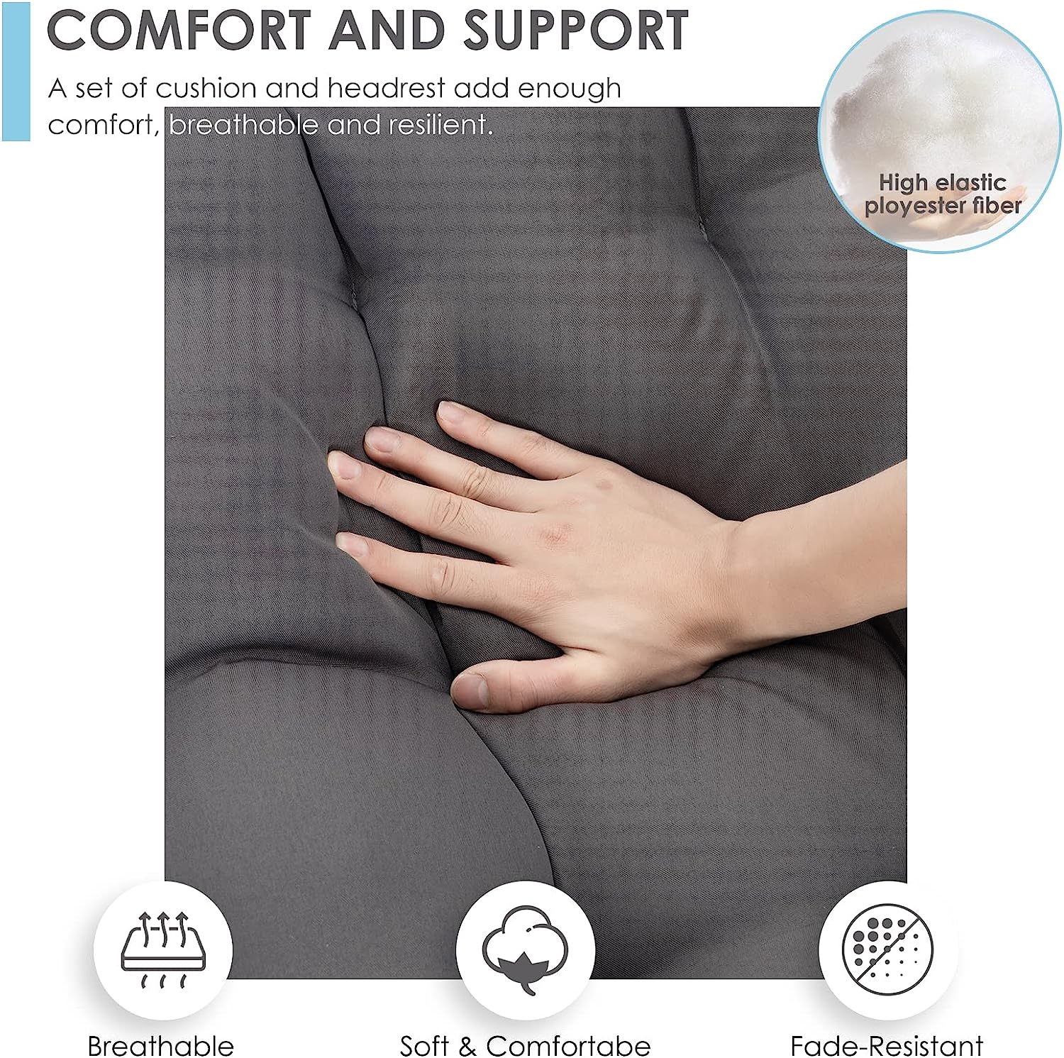 Brafab Swing Egg Chair, Hammock Chair, Hanging Chair, Aluminum Frame and UV Resistant Cushion with Steel Stand, Indoor Outdoor Patio Porch Lounge Bedroom Hand Made Wicker Rattan Chair, 350LBS Capacity