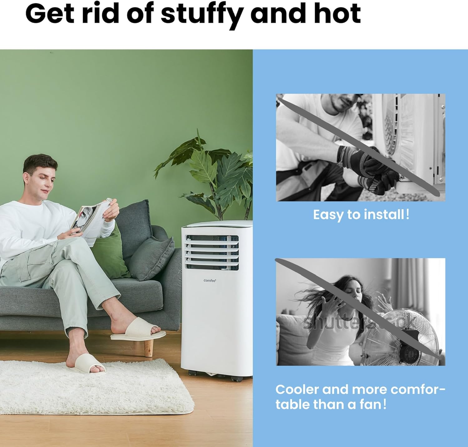 COMFEE MPPH-07CRN7 | Climatiseur Mobile 7000 BTU 3-en-1