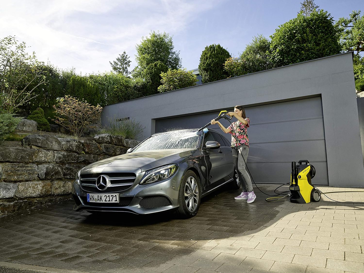 Nettoyeur haute pression Karcher K 7 Premium Smart Control Flex Home - 180 bars - 600 L/h - connecté - tambour enrouleur - brosse terrasse