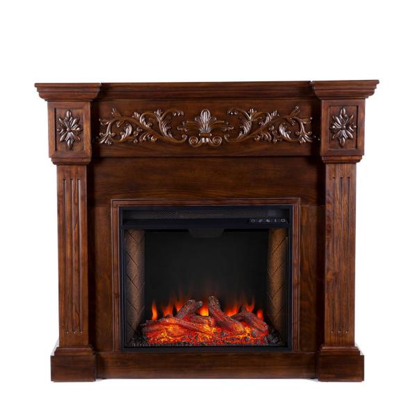 Stanton Alexa Enabled 44.5 in. W Electric Smart Fireplace in Rich Espresso