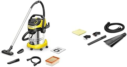 Kärcher Aspirateur Eau et Poussières WD 6 P S V-30/6/22/T, Prise de Courant, Filtre Plissé Plat, Fonction de Nettoyage, 1300 W, Cuve : 30 l et Bouchon de Vidange, Tube d'Aspiration : 2,2 m