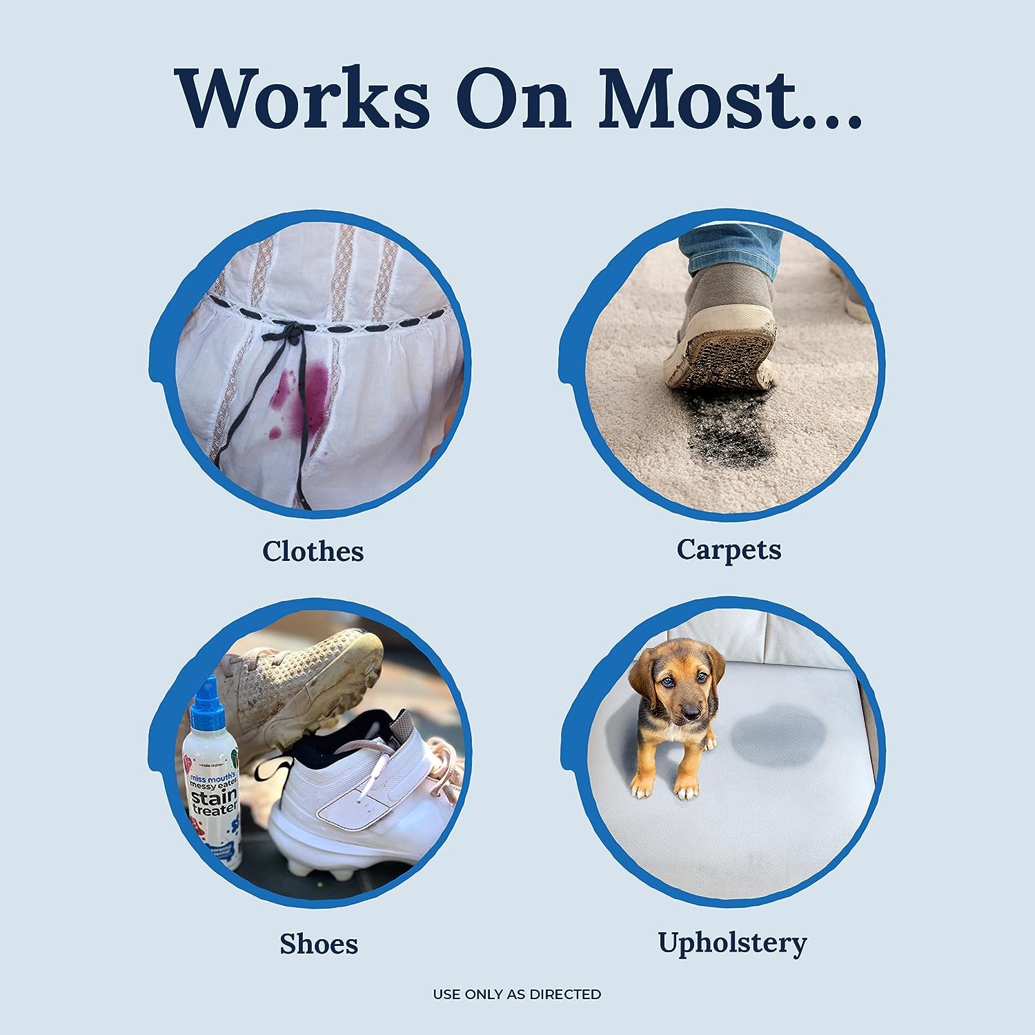 Miss Mouth's Messy Eater Stain Treater Spray - 4oz 2 Pack Stain Remover - Newborn & Baby Essentials - No Dry Cleaning Food, Grease, Coffee Off Laundry, Underwear, Fabric