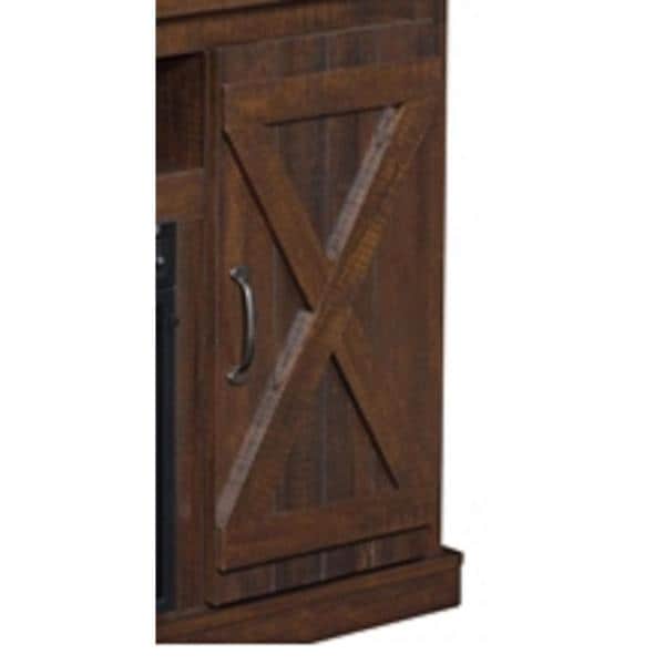 Cottonwood 47.50 in. Media Console Electric Fireplace TV Stand in Saw Cut Espresso