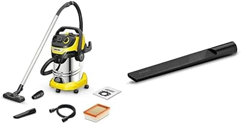 Kärcher Aspirateur Eau et Poussières WD 6 P S V-30/6/22/T, Prise de Courant, Filtre Plissé Plat, Fonction de Nettoyage, 1300 W, Cuve : 30 l et Bouchon de Vidange, Tube d'Aspiration : 2,2 m