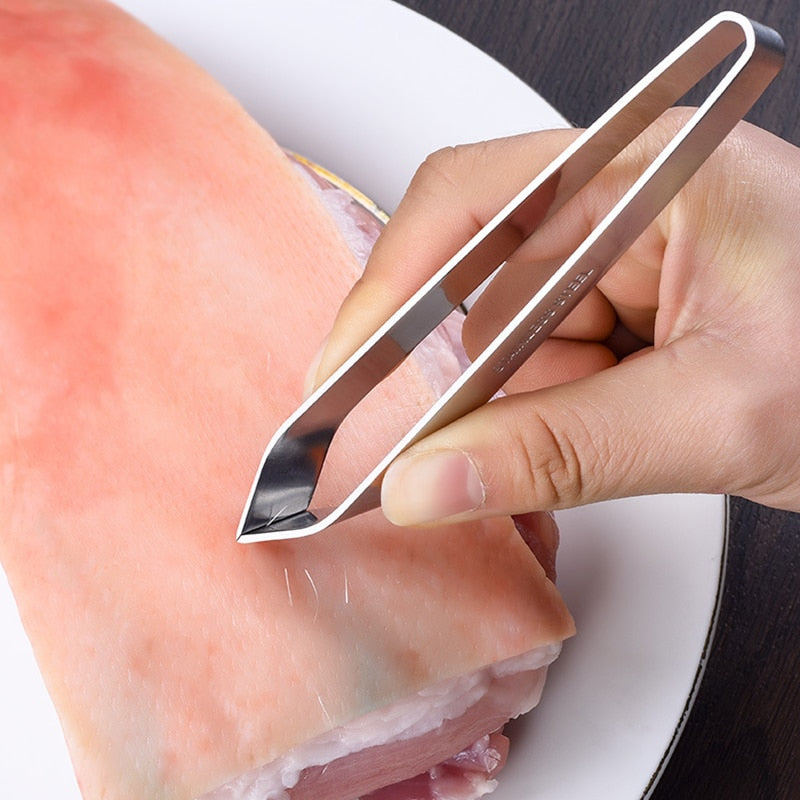 1 PC Stainless Steel Fish Bone Tweezers