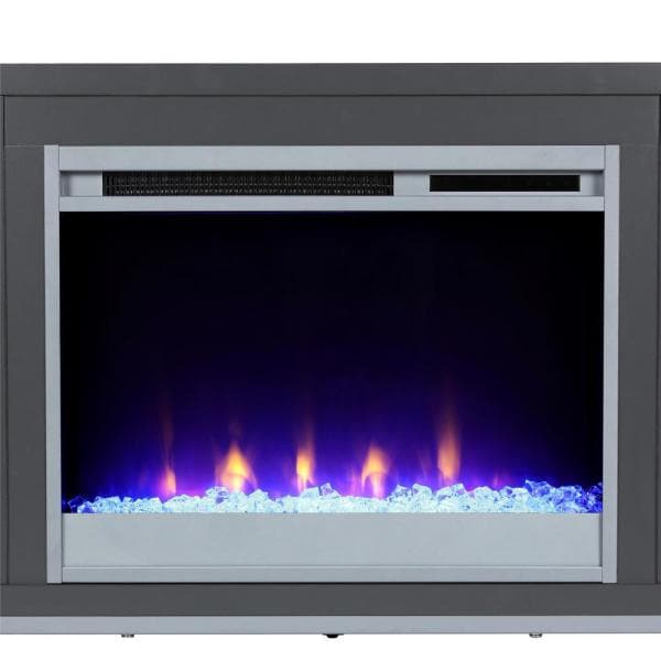 Cleavland 64.76 in. Freestanding Electric Fireplace TV Stand in Graphite Gray
