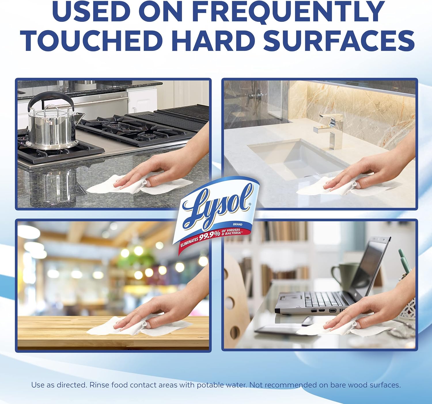 Lysol Disinfectant Wipes Bundle, Multi-Surface Antibacterial Cleaning Wipes, For Disinfecting & Cleaning, contains x2 Lemon & Lim Blossom (80ct) x1 Crisp Linen (80 Ct) & x1 Mango & Hibiscus (80 Ct)