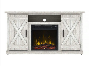 Killian Electric Fireplace Media Console in Sargent Oak
