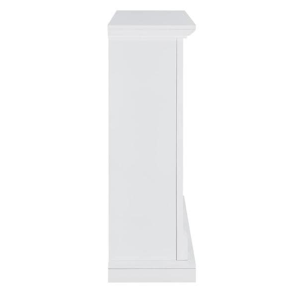 Kristinna 46 in. Tiled Media Electric Fireplace Console in White