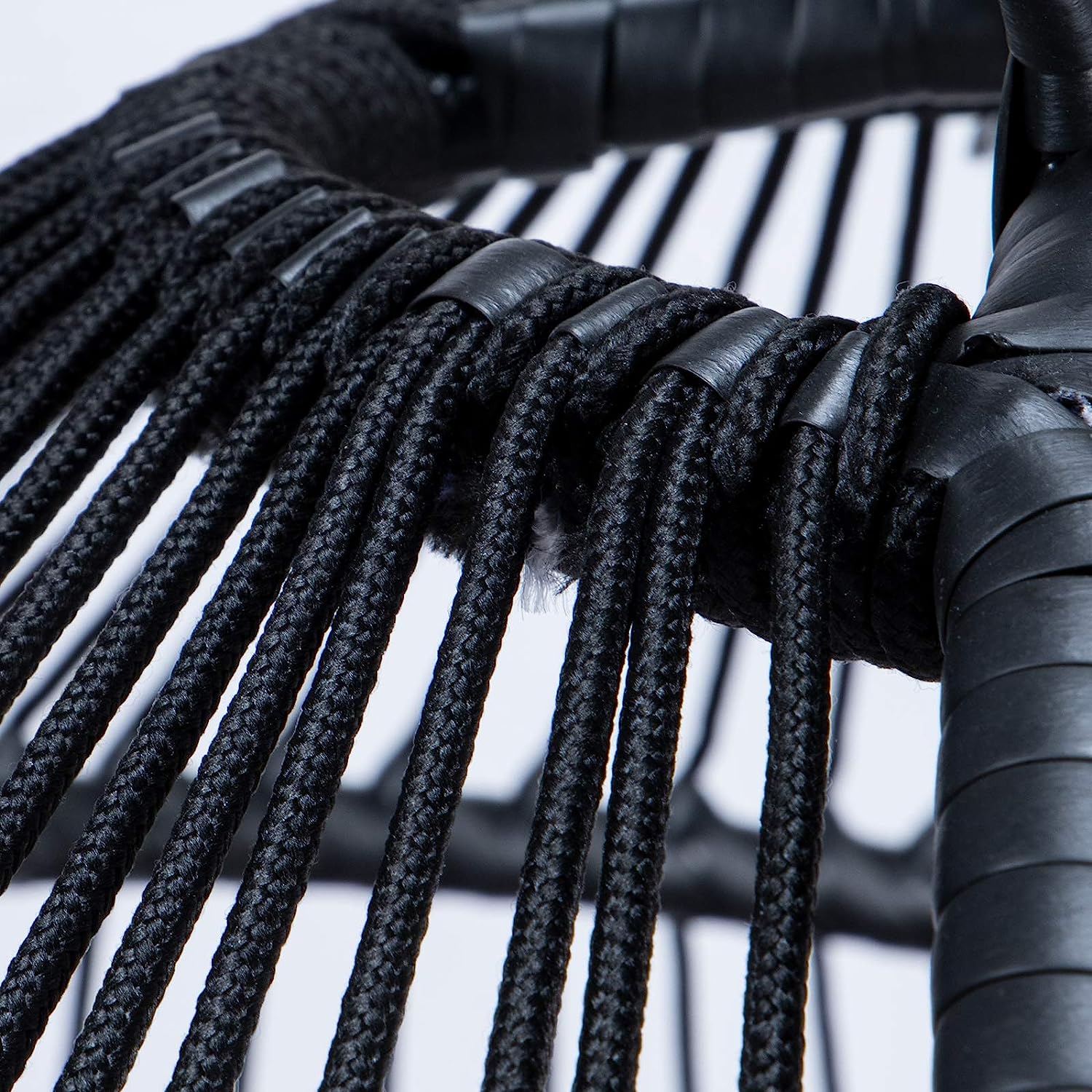 Hanging Egg Chair with Stand, 2 Person Heavy Duty Hanging Wicker Rattan Swing Chair Basket Hammock Nest Chair Seat for Indoor Outdoor Patio Lounger Swinging Loveseat (Beige)