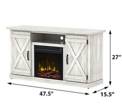 Killian Electric Fireplace Media Console in Sargent Oak