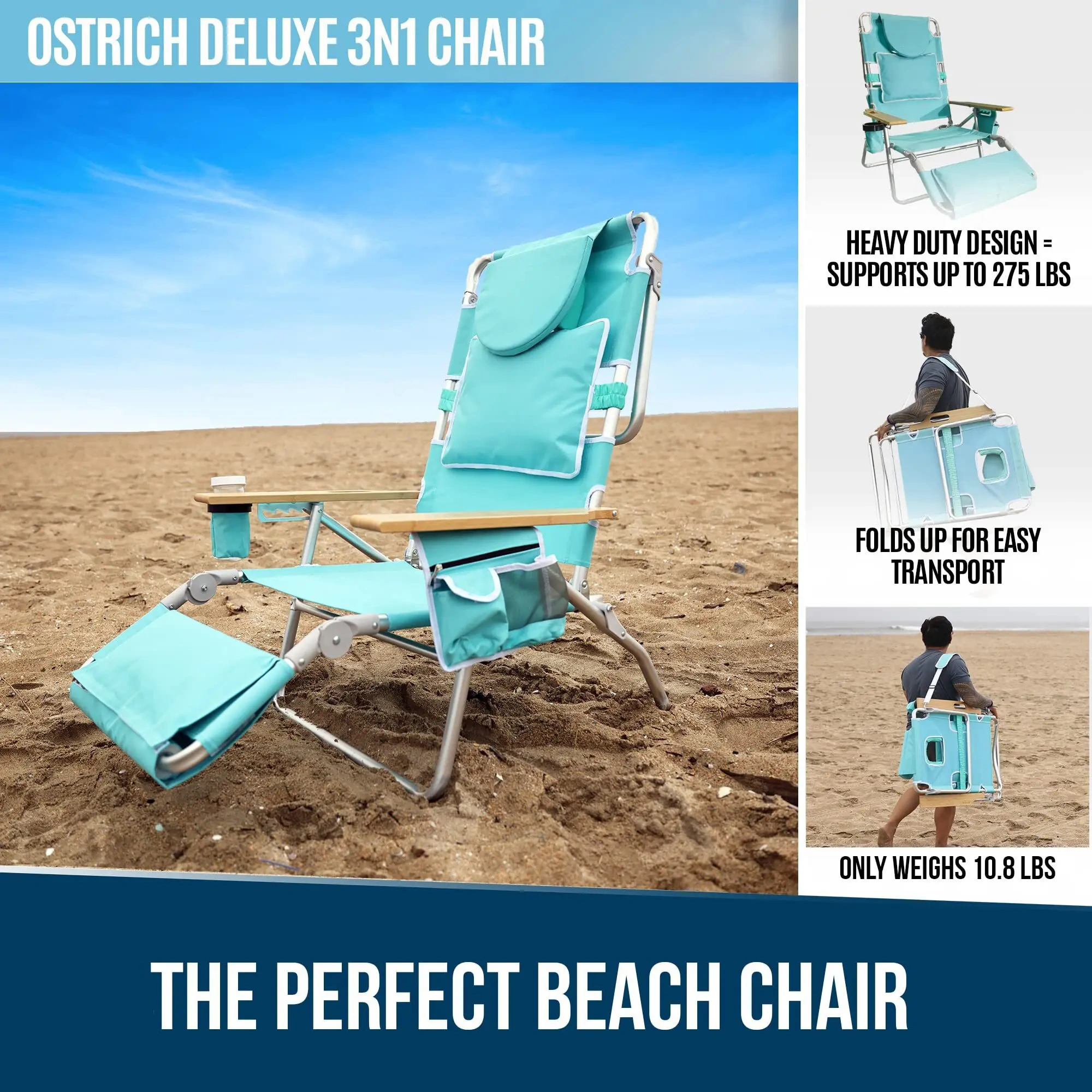 💝Bed Bath & Beyond-Last Day For Clearance,Ostrich 3-in-1 Lounge Chair