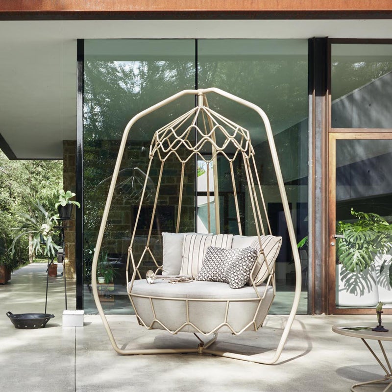 Balcony Hanging Basket Outdoor Nordic Swing Rocking Chair Courtyard Villa Leisure Double Sofa - Bed Bath & Beyond