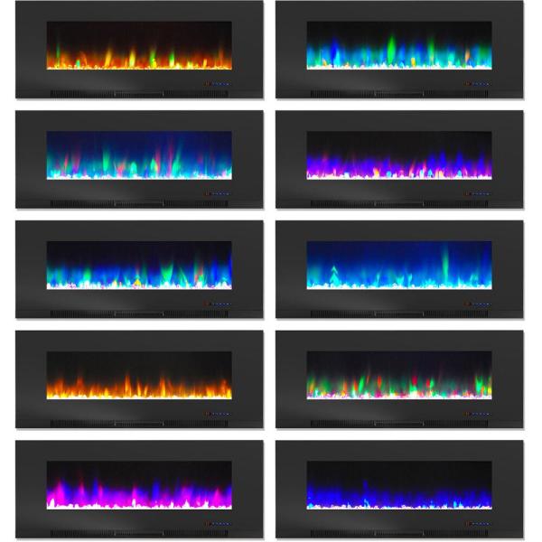 San Jose 58 in. Electric Fireplace in Slate Blue