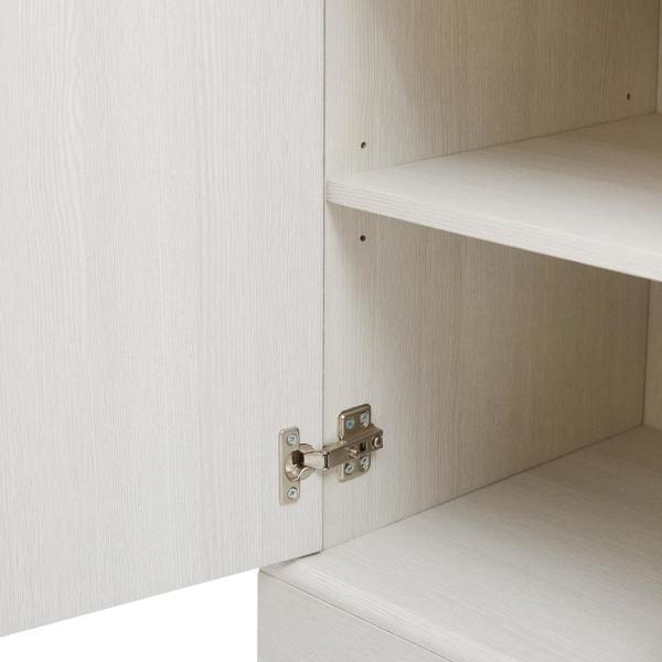 Eliana 60 in. Electric Fireplace TV Stand Console with 23 in. Insert and Remote Control in Dark Oak and White