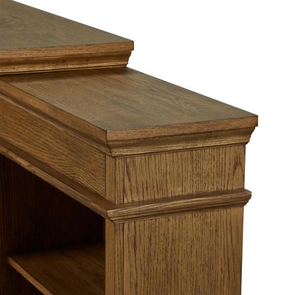 Ashton 92 in. Freestanding Electric Fireplace TV Stand in English Oak