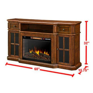 Sinclair Electric Fireplace TV Stand in Aged Cherry