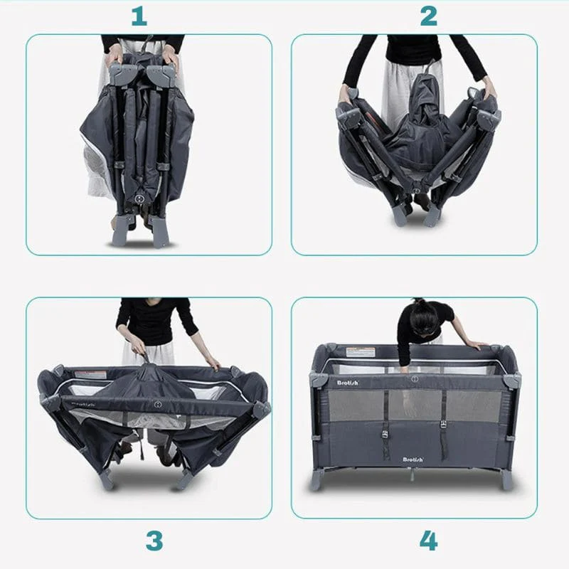 Berceau Bébé 3 en 1 - Confort et Mobilité  | FlexiBed