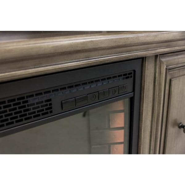 McCrea 58 in. Media Electric Fireplace TV Stand in Dark Weathered Gray