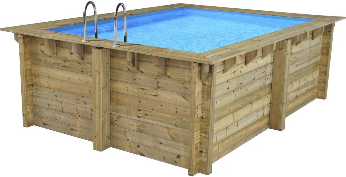 Habitat et Jardin Piscine Bois Rectangle Caimans - 4.10 x 3.00 x 1.24 m