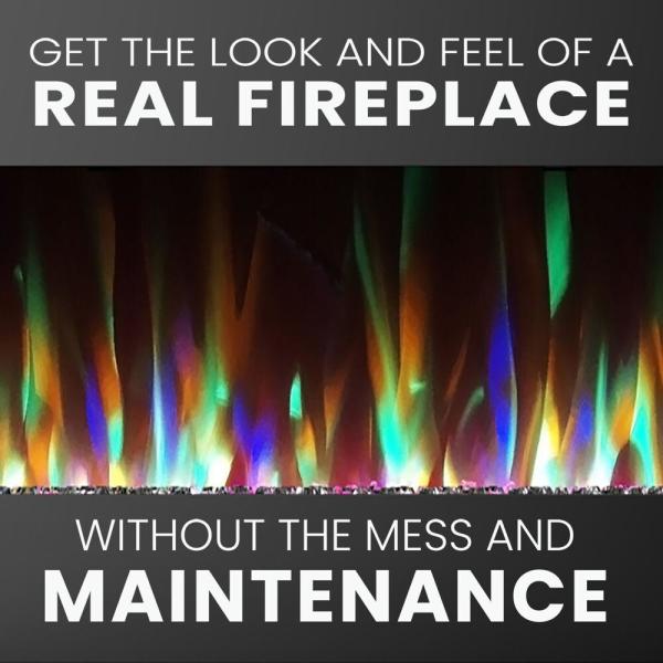 San Jose 58 in. Electric Fireplace in Slate Blue