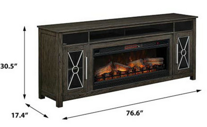 Heathrow Infrared Electric Fireplace Entertainment Center in Tifton Oak - 42MMS6342-O131