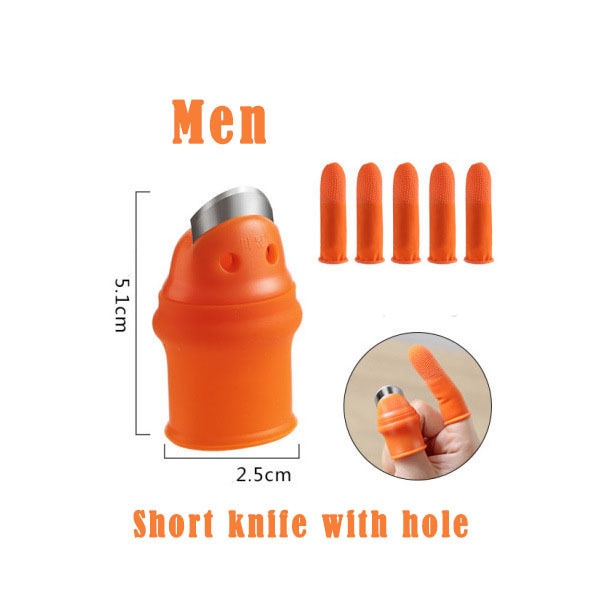 1 Set Silicone Finger Protector with Blade for Fruits Vegetable Thumb Knife Finger Guard Kitchen Gadgets Kitchen Accessories