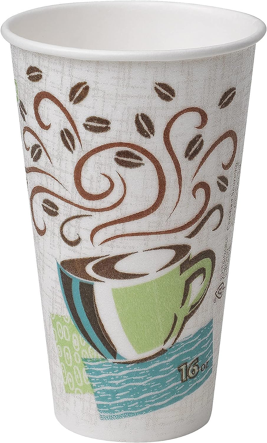 Dixie PerfecTouch 12 Oz Insulated Paper Hot Coffee Cup by GP PRO (Georgia-Pacific); Coffee Haze; 5342DX; 500 Count (25 Cups Per Sleeve; 20 Sleeves Per Case)