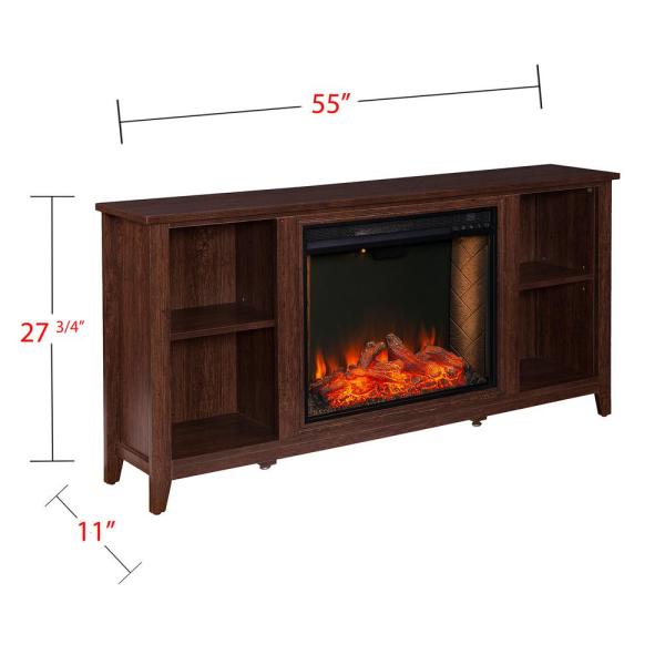 Colton Alexa Enabled 55.5 in. Electric Smart Fireplace in Espresso