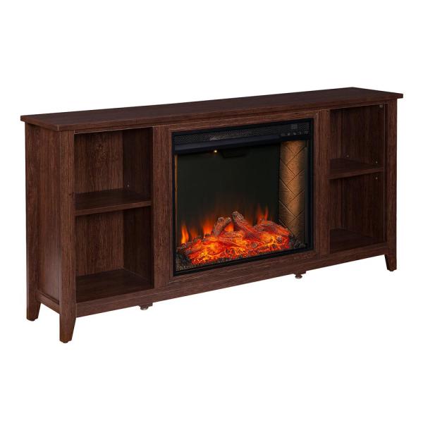 Colton Alexa Enabled 55.5 in. Electric Smart Fireplace in Espresso