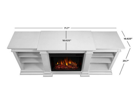 Fresno Electric Fireplace Entertainment Center in White - G1200E-W