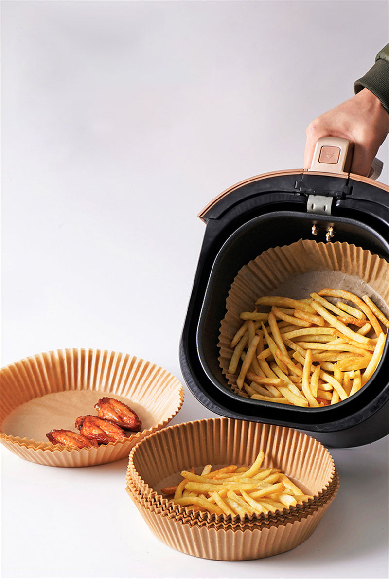 Air Fryer Disposable Paper Liner, Non-stick Disposable Air Fryer Liners, Baking Paper for Air Fryer Oil-proof, Water-proof, Parchment for Baking Roasting Microwave