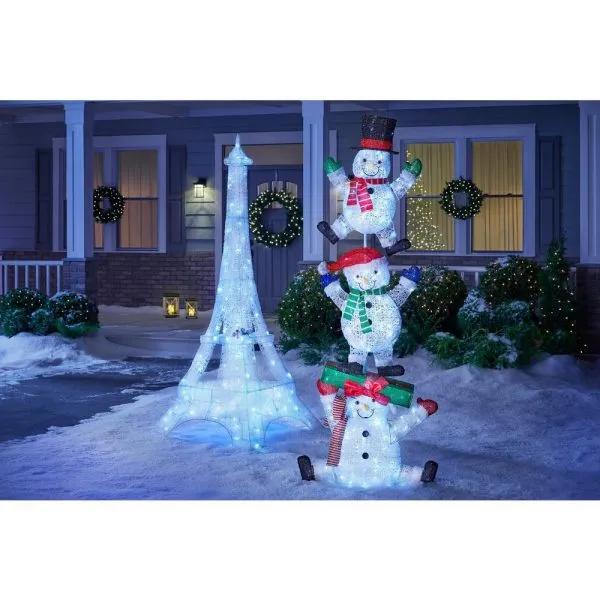 Christmas-86 in led lighted twinkling eiffel tower