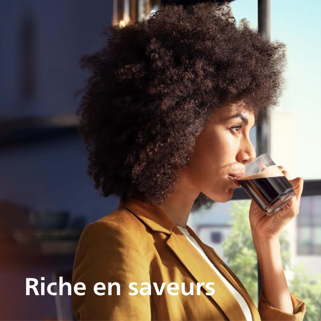 Philips Série 5400 Machine Expresso - Café à Grain - LatteGo Mousseur à Lait, 12 Spécialités de Café, Affichage Intuitif, 4 Profils Utilisateur, Noir (EP5441/50)