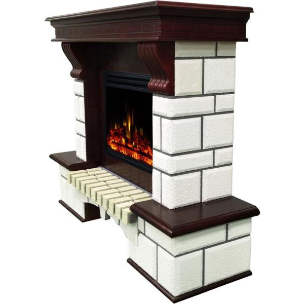 48 in. Belcrest Electric Fireplace in Mahogany