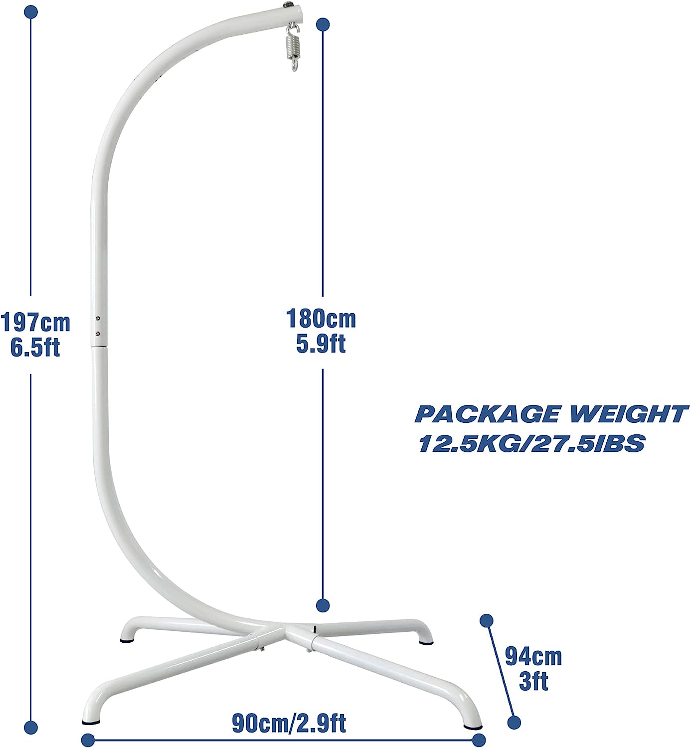 Chihee Egg Chair Foldable Wicker Rattan Hanging Chair Swing Chair Indoor Outdoor Patio Wicker Chair Hammock Chair with Stainless Steel Hanging Kit Chain Link UV Resistant Cushion Bedroom Balcony