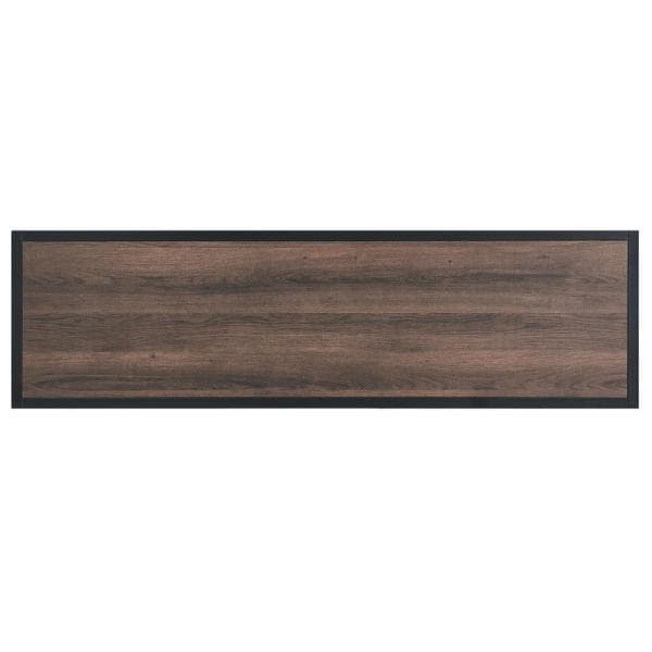 54 in. Media Electric Fireplace Full Metal Industrial Frame in Charcoal Oak