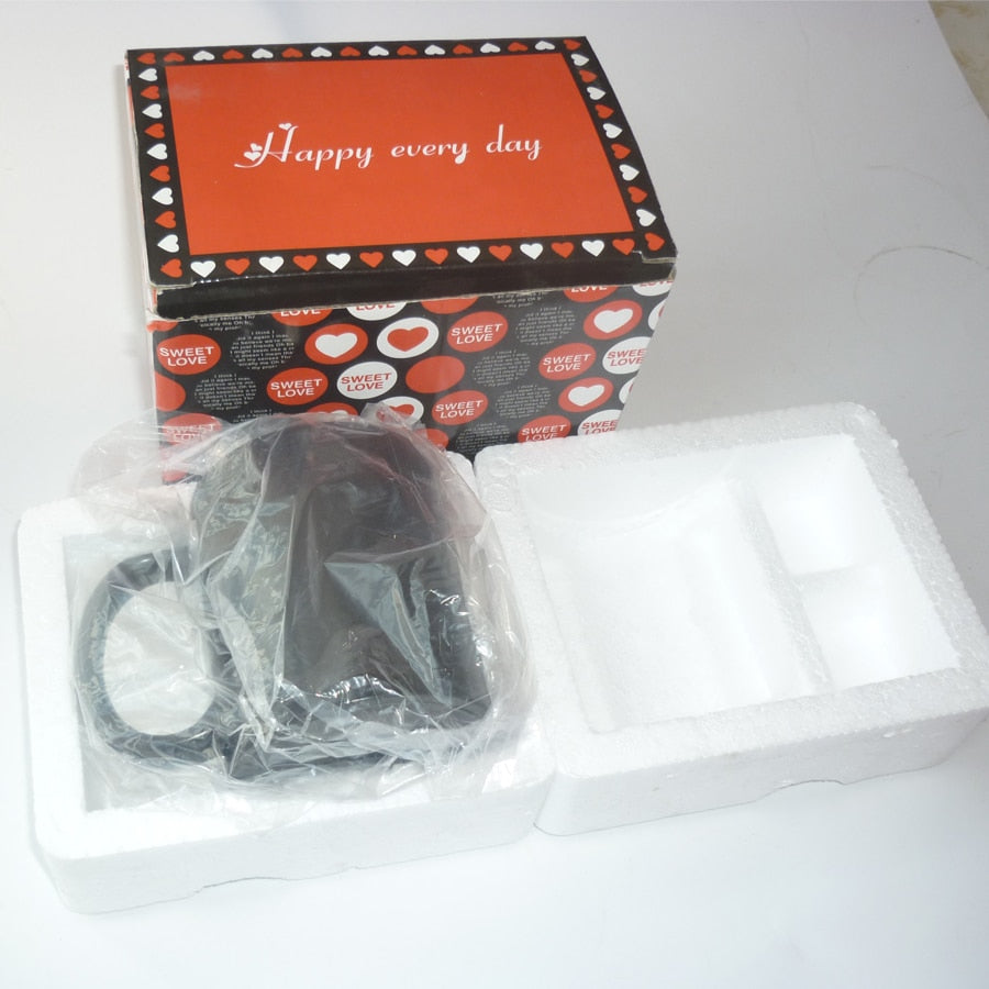 350ml Magic Heat Changing Coffee Mugs, Funny Ceramic Morning Coffee Mug Cup, 11oz Color Changing Heat Sensitive Coffee Tea Mug, Add Hot Liquid and Reveal Girl Butt, Comes in A Fun Gift Box (1Pcs)