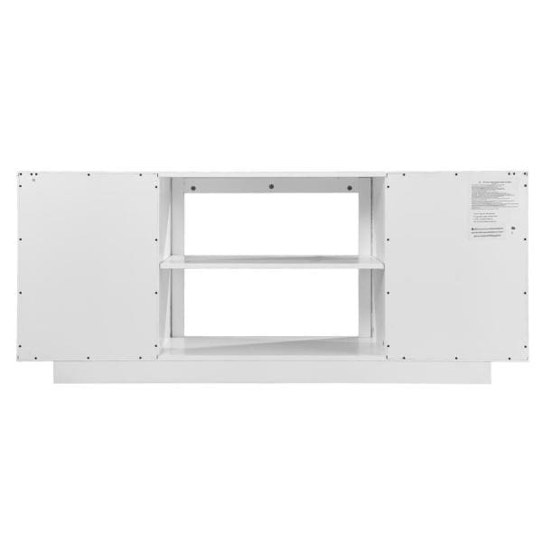 Luke 60 in. Alexa Enabled Smart Electric Fireplace in White