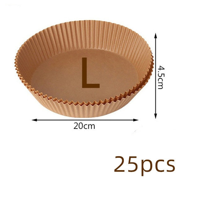 Air Fryer Disposable Paper Liner, Non-stick Disposable Air Fryer Liners, Baking Paper for Air Fryer Oil-proof, Water-proof, Parchment for Baking Roasting Microwave