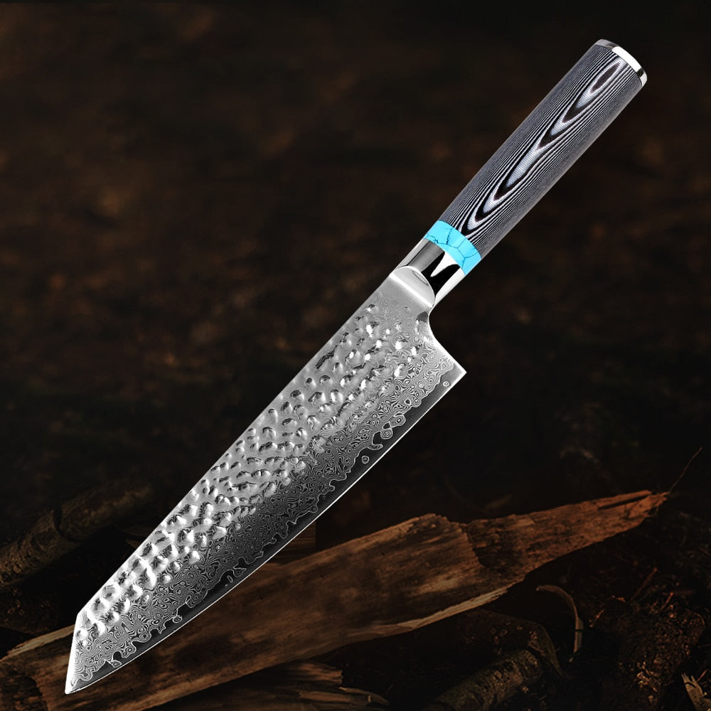 8 Inch Chef Knife High Quality Damascus VG10 Blade Professional Japanese Kitchen Knife Cleaver Kiritsuke with Knife Cover