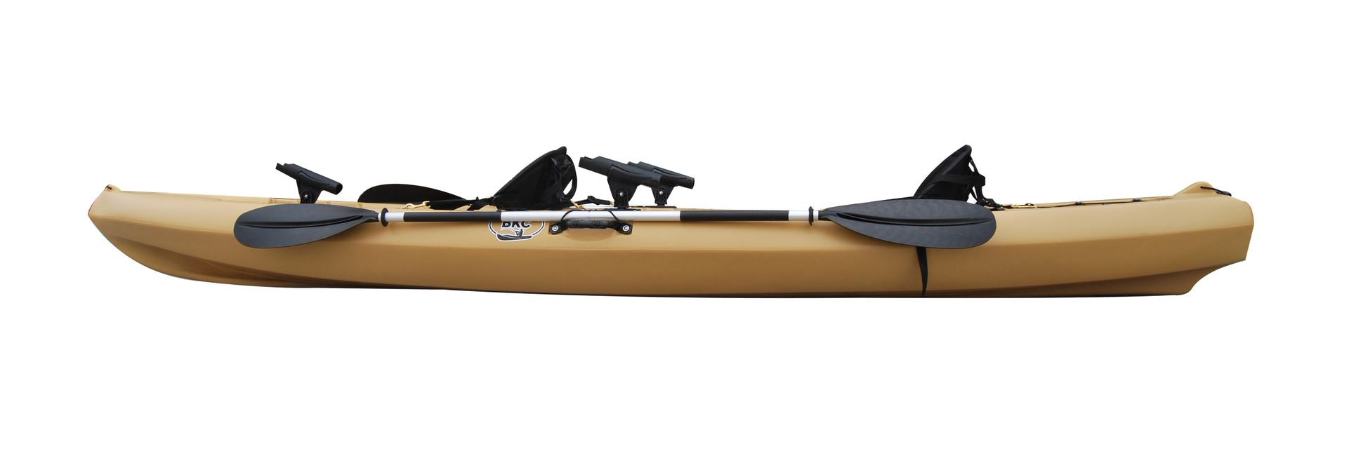 BKC TK181 Angler – Kayak de pêche tandem pour 2 personnes, 3,86 m, avec sièges rembourrés et pagaies