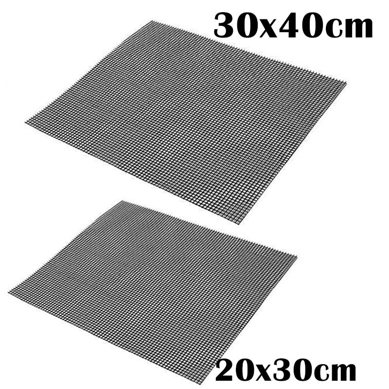 Hot Non-stick Barbecue Mesh Mat Reusable Heat Resistance BBQ Baking Net Pad Kitchen Cooking Smoker BBQ Mat Liner Accessorie