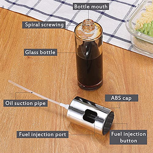 Pipigirl Kitchen Stainless Steel Olive Oil Sprayer Bottle Pump Oil Pot Leak-Proof Grill BBQ Sprayer Oil Dispenser BBQ Cookware Tools