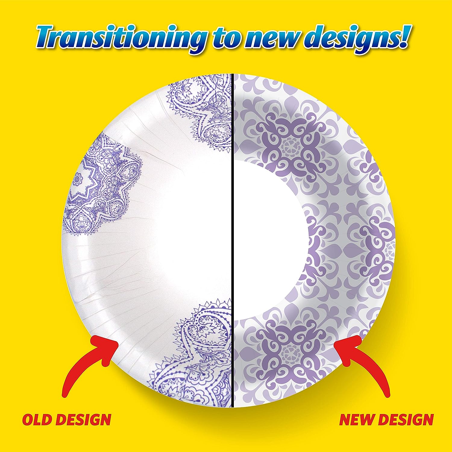 Glad Square Disposable Paper Plates for All Occasions | Soak Proof, Cut Proof, Microwaveable Heavy Duty Disposable Plates | 8.5