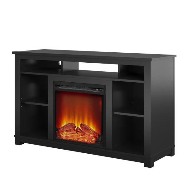 47.6 in. Domingo in Black Electric Fireplace TV Stand for TVs up to 55 in.