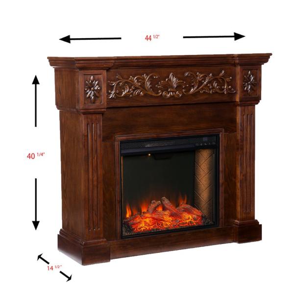 Stanton Alexa Enabled 44.5 in. W Electric Smart Fireplace in Rich Espresso