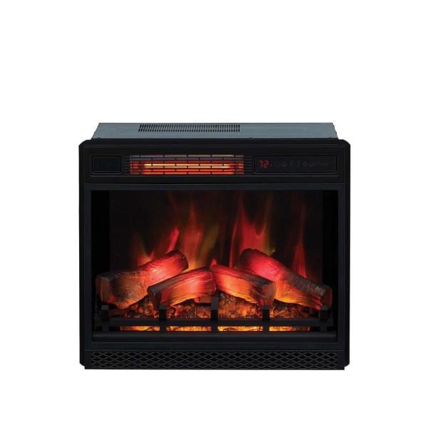 23 in. Ventless Infrared Electric Fireplace Insert with Safer Plug