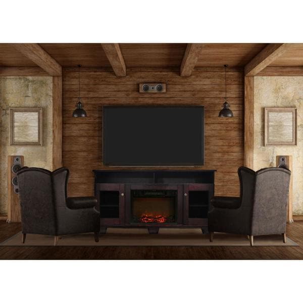 Savona 59 in. Electric Fireplace in Mahogany